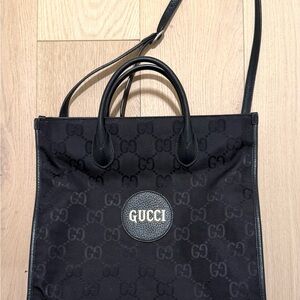 Gucci Black Monogram Tote
